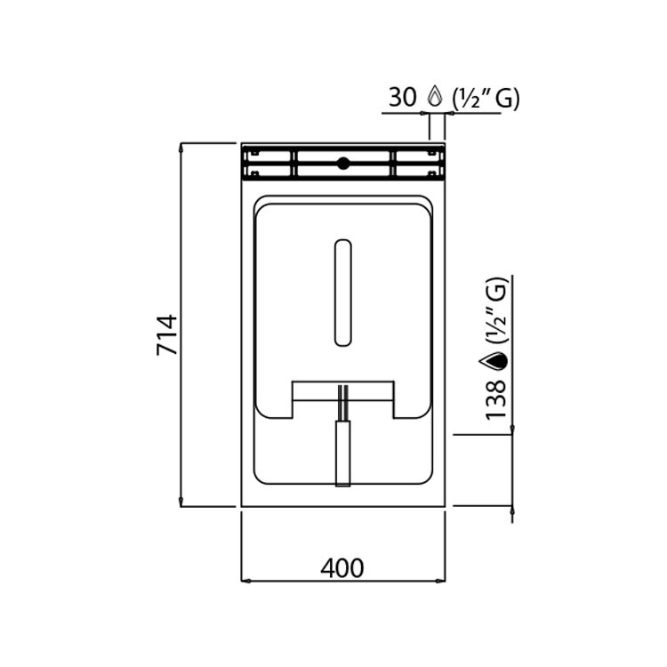 FREIDORA 10L GAS MUEBLE FONDO 70
