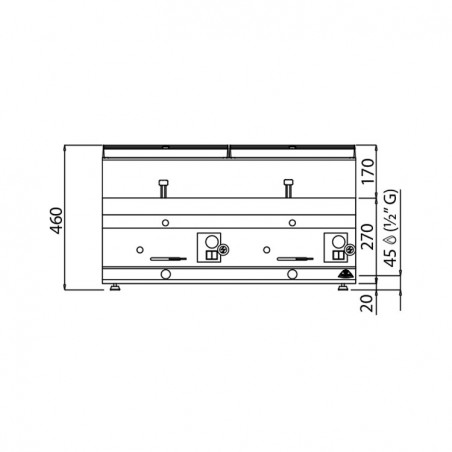 FREIDORA 10+10L ELÉCTRICA SOBREMESA F.70