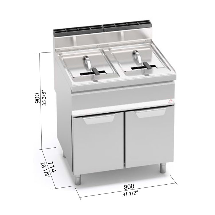 FREIDORA 18+18L ELÉCTRICA MUEBLE F.70
