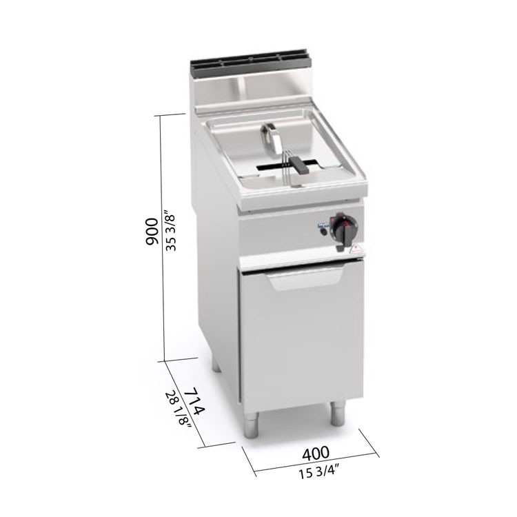 FREIDORA INDIRECTA 18L GAS MUEBLE FONDO 70