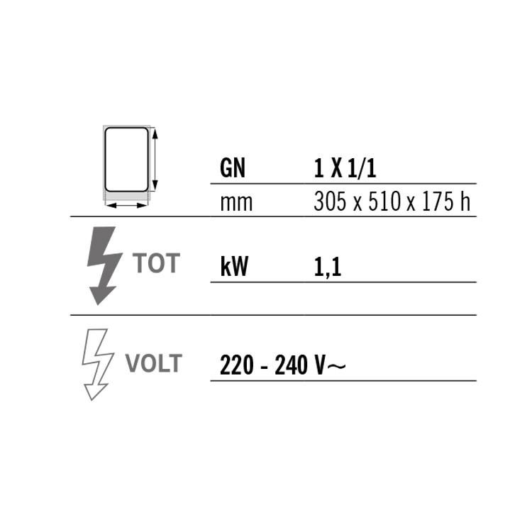 MANTENEDOR FRITOS ELÉCTRICO F.70 SOBREMESA