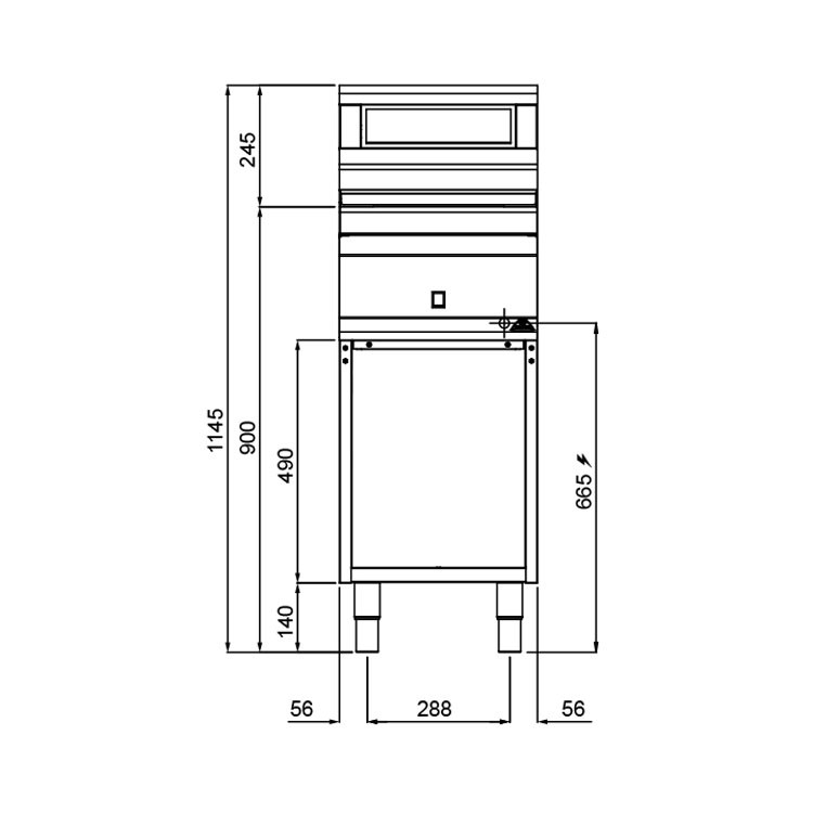 MANTENEDOR FRITOS ELÉCTRICO F.70 MUEBLE