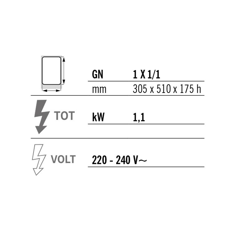 MANTENEDOR FRITOS ELÉCTRICO F.70 MUEBLE
