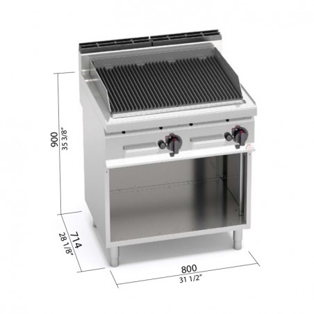 BARBACOA GAS 800X700 P. VOLCÁNICA MUEBLE