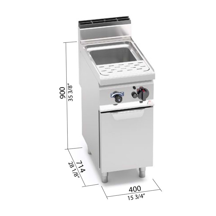 CUECE PASTAS GAS 1 CUBA FONDO 70 MUEBLE