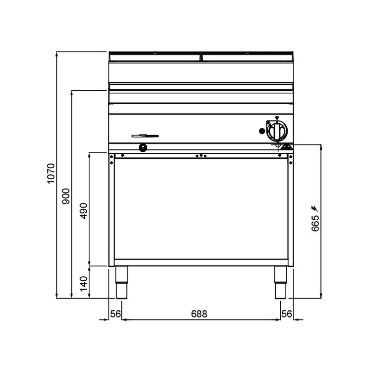 BAÑO MARÍA ELÉCTRICO MUEBLE 800X700