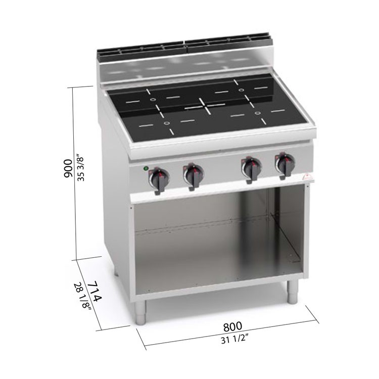VITROCERÁMICA 4 FUEGOS MUEBLE ELÉCTRICA