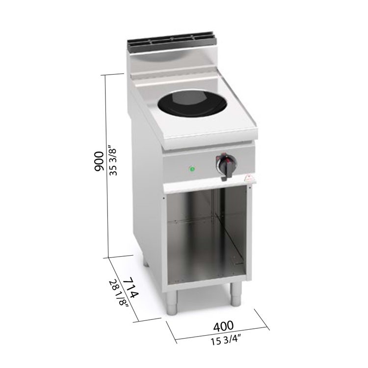 WOK INDUCCIÓN 2 FUEGOS MUEBLE ELÉCTRICA