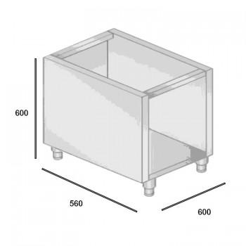 SOPORTE INOX. 600X600 COCINAS MODULARES 2