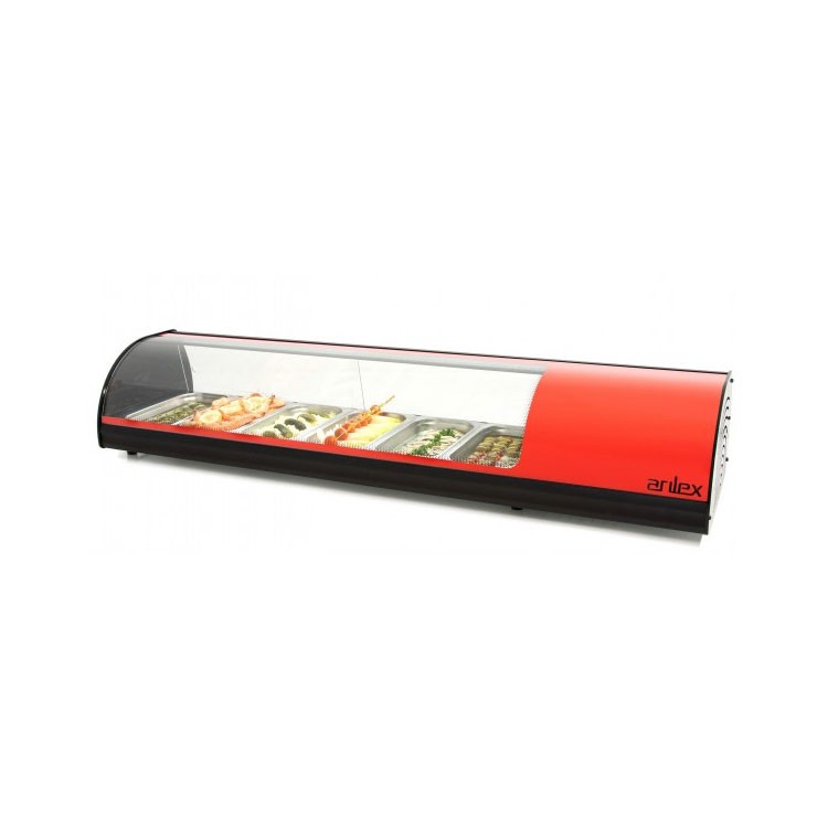 VITRINA REFRIGERADA TAPAS 1,4M PARA CUBETAS