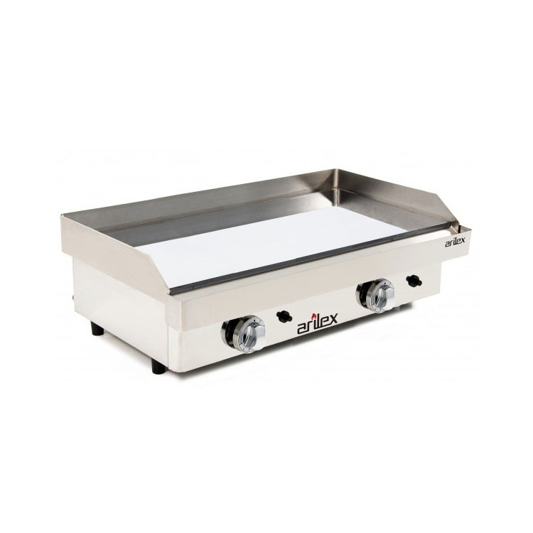 PLANCHA GAS 80X40 ACERO 15MM BAÑO CROMO DURO