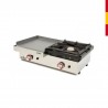 PLANCHA GAS 80X40 ACERO LAMINADO 6MM + FOGON