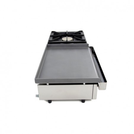 PLANCHA GAS 100X40 ACERO LAMI. 6MM + FOGÓN