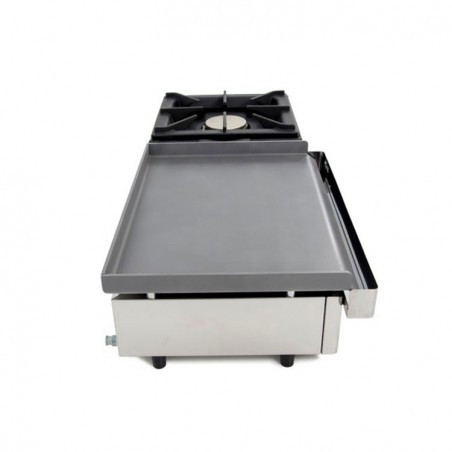 PLANCHA GAS 120X40 ACERO LAMI. 6MM + FOGÓN