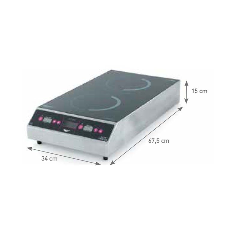 PLACA DE INDUCCIÓN DOBLE 3,8 KW