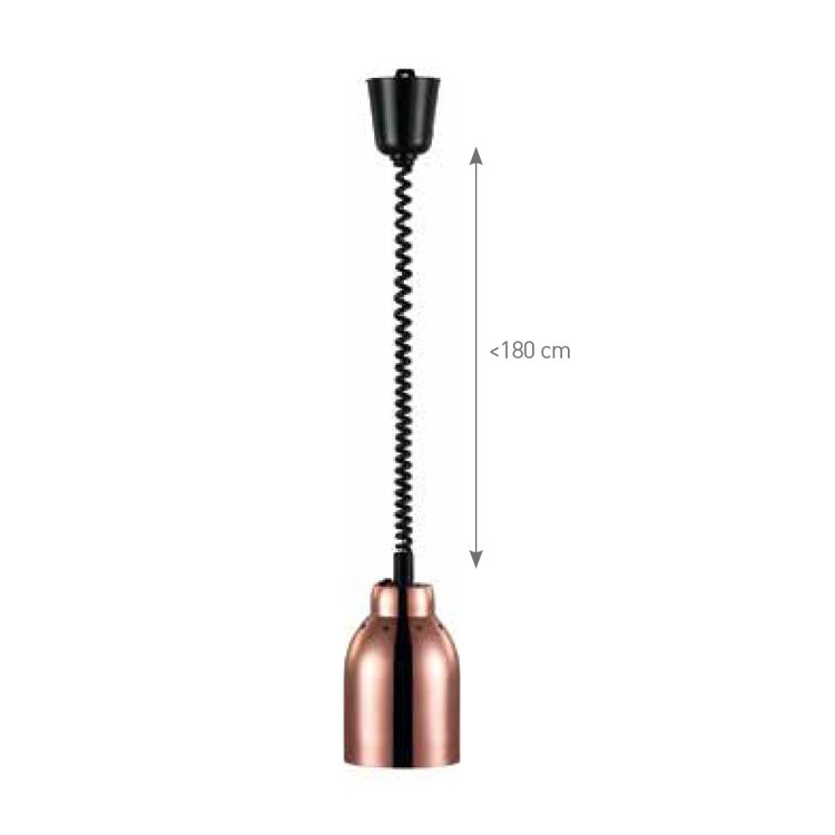 LAMPARA EXTENSIBLE INOX O COBRE CALOR 180CM