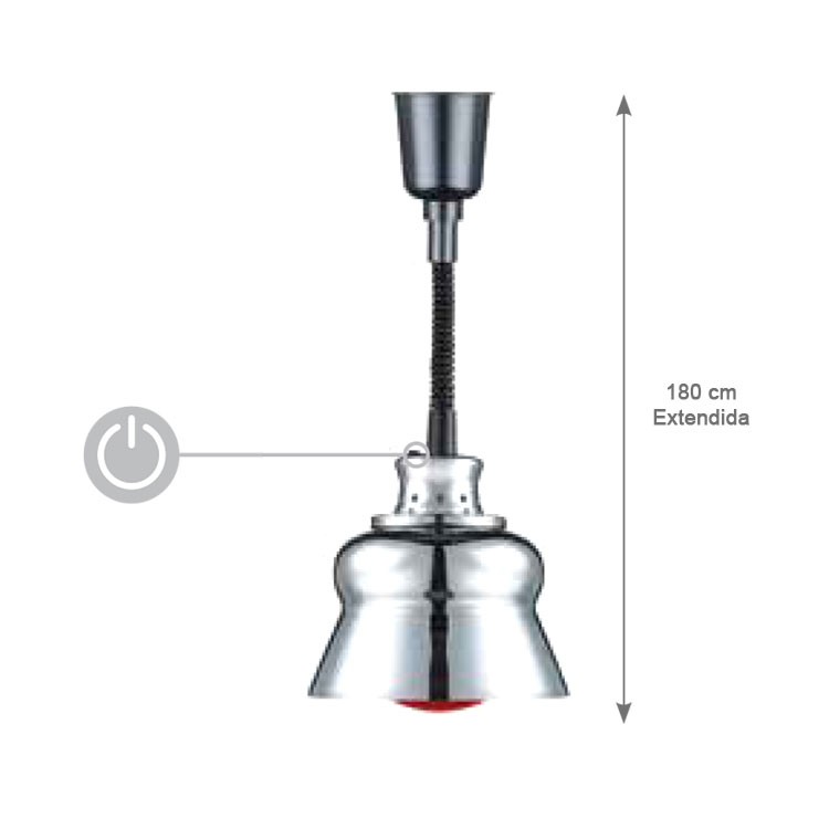LAMPARA EXTENSIBLE ALUMINIO CALOR 180CM