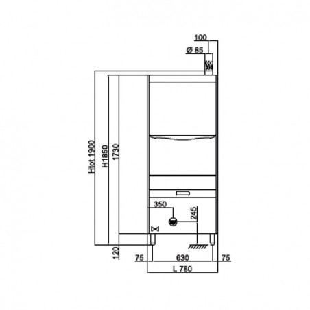 LAVAOBJETOS MUEBLE CESTA 60X67 CM