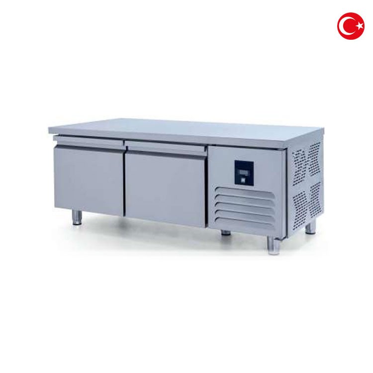 MESA REFRIGERADA BAJA 2 PUERTAS FONDO 70 CM