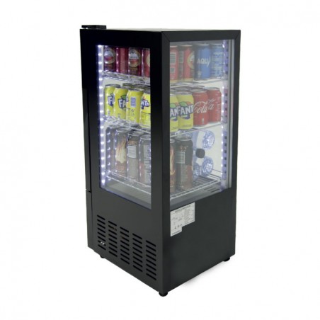 EXPOSITOR REF. CRISTAL 4 CARAS 1 PUERTA CAP. 138L