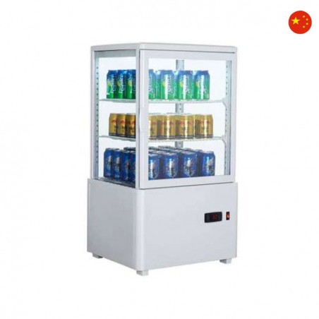 EXPOSITOR REF. CRISTAL 4 CARAS 1 PUERTA CAP. 58L