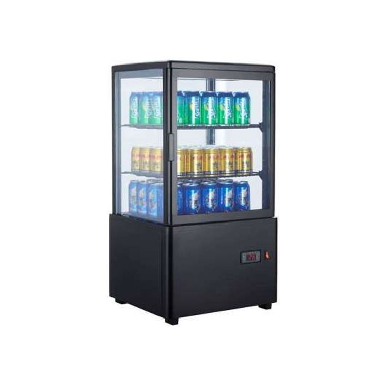 EXPOSITOR REF. CRISTAL 4 CARAS 1 PUERTA CAP. 58L