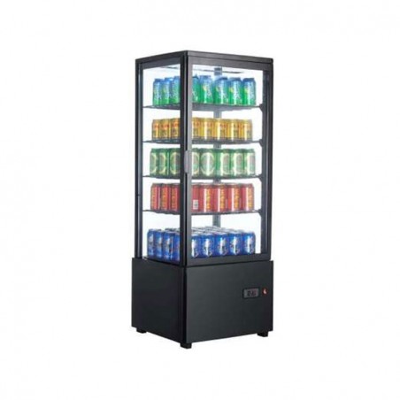 EXPOSITOR REF. CRISTAL 4 CARAS 1 PUERTA CAP. 98L