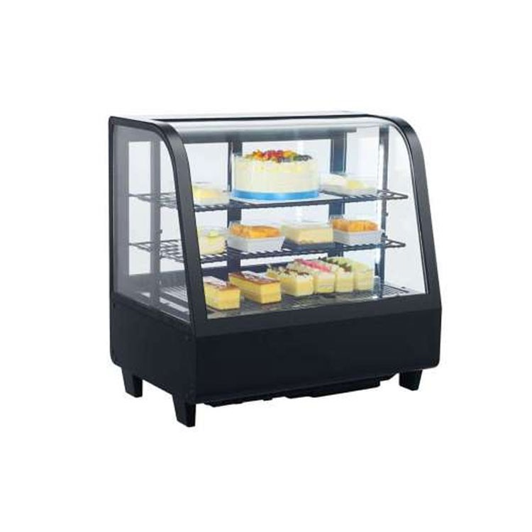 EXPOSITOR REFRI. CURVO CRISTAL 4 CARAS CAP. 100L