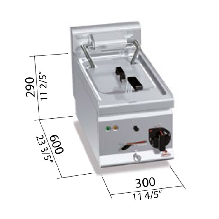 FREIDORA ELÉCTRICA 10L FONDO 60 SOBREMESA