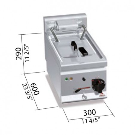 FREIDORA ELÉCTRICA 10L FONDO 60 SOBREMESA
