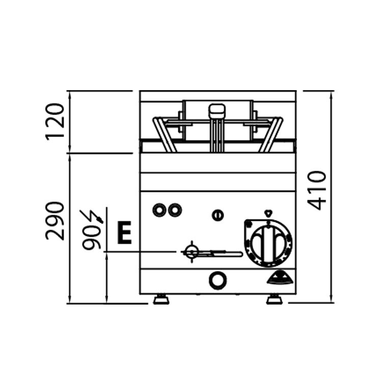 FREIDORA ELÉCTRICA 10L FONDO 60 SOBREMESA