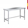 MESA ACERO INOXIDABLE ESTANTE FONDO 90 CM