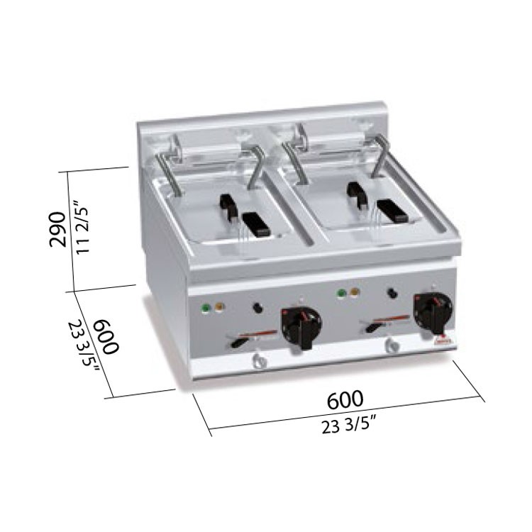 FREIDORA ELÉCTRICA 10+10L F.60 SOBREMESA