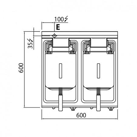 FREIDORA ELÉCTRICA 10+10L F.60 SOBREMESA