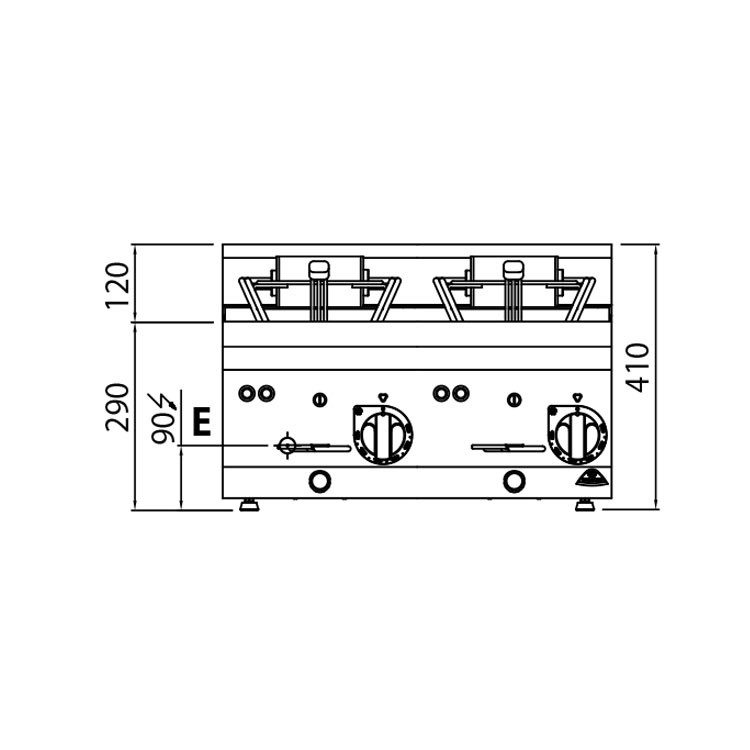 FREIDORA ELÉCTRICA 10+10L F.60 SOBREMESA