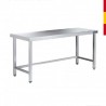 MESA ACERO INOXIDABLE ESTANTE ALTURA 600 F. 600