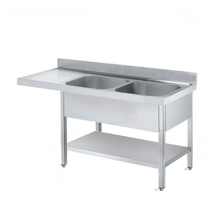 FREGADERO 2 CUBAS PARA LAVAVAJI. ESTANTE F. 600