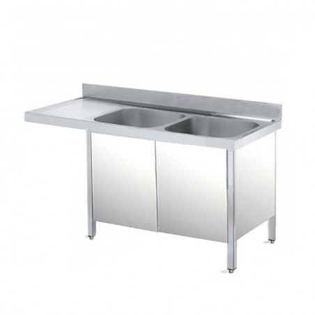 FREGADERO 2 CUBAS PARA LAVAVAJILLA PUERTA F. 700