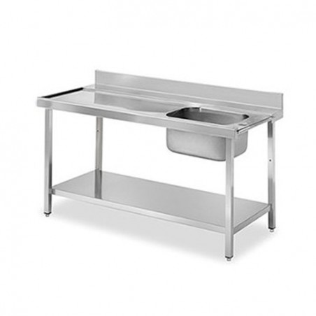 MESA PETO PRELAVADO LAVAVAJILLAS ESTANTE