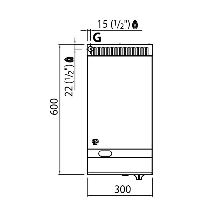 FRYTOP ACERO RECTIFICA. SOBREMESA GAS 300X600