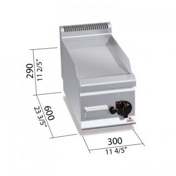 FRYTOP CROMO DURO GAS SOBREMESA 300X600 2