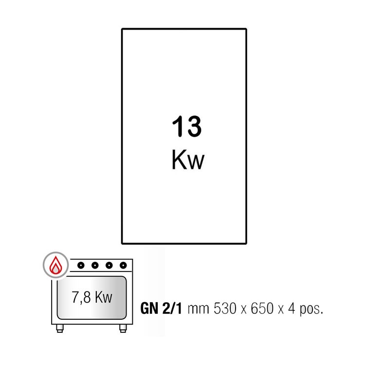 PLACA RADIANTE GAS CON HORNO FONDO 70