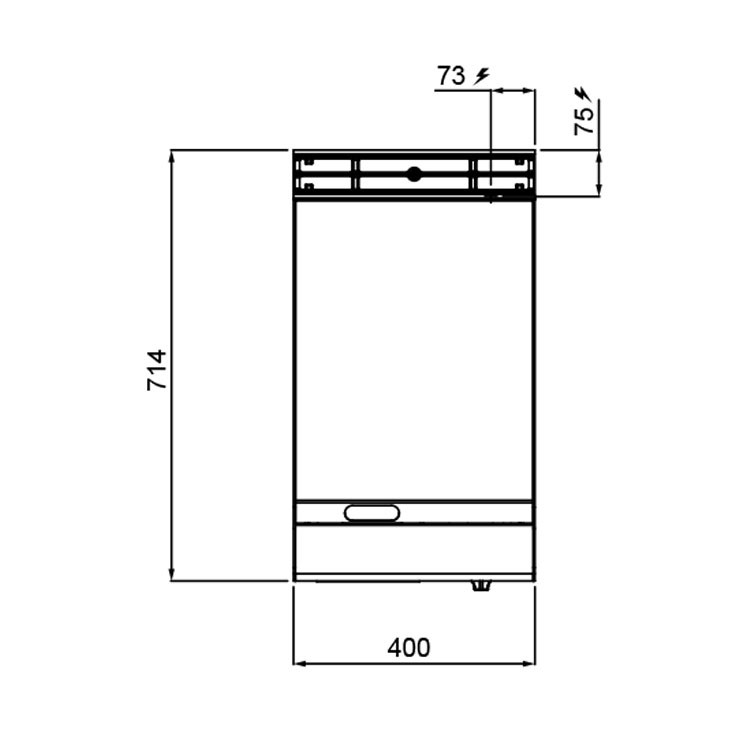 FRYTOP ACERO RECTIFICA. GAS MUEBLE 400X700