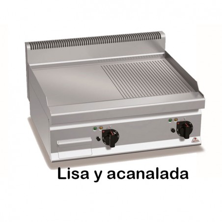 FRYTOP ACERO RECTIFICA. GAS SOBREMESA 800X700