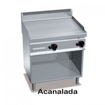 FRYTOP ACERO RECTIFICA. GAS MUEBLE 800X700 2