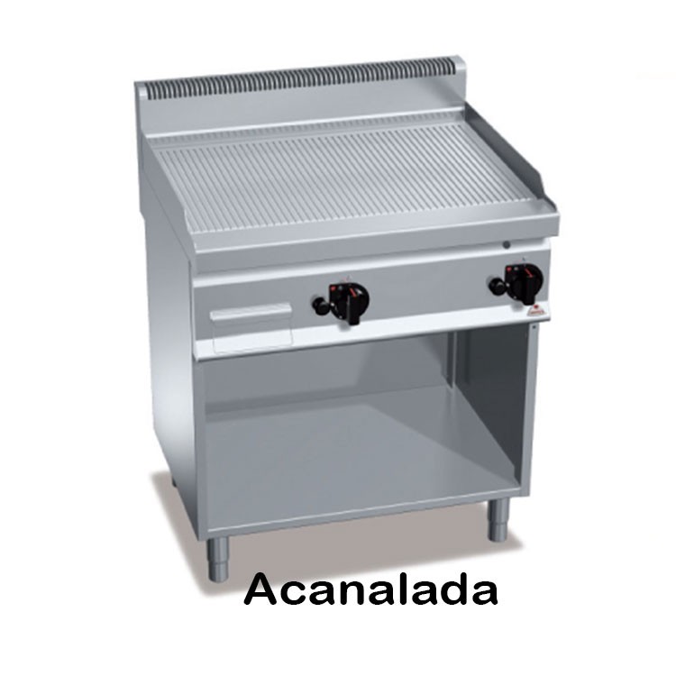 FRYTOP ACERO RECTIFICA. ELÉCTRI. MUEBLE 800X700