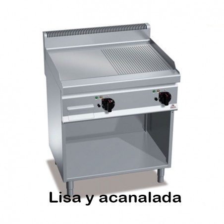 FRYTOP ACERO RECTIFICA. ELÉCTRI. MUEBLE 800X700
