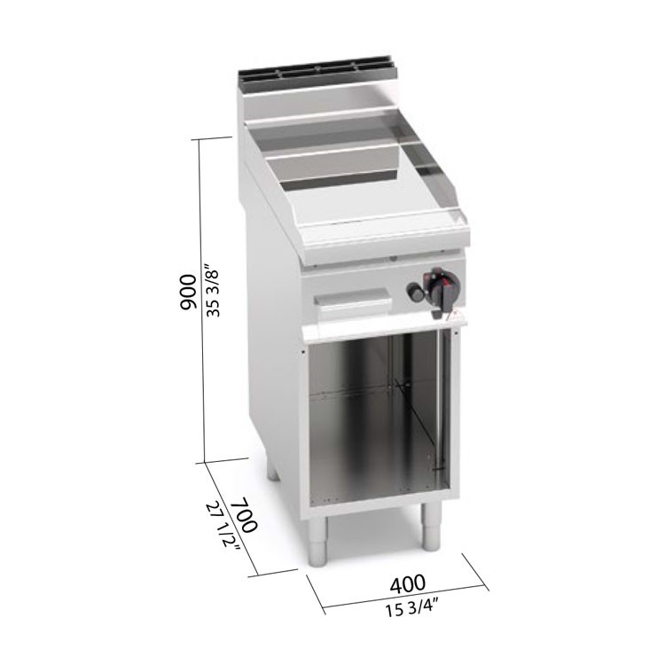 FRYTOP COMPOUND ELÉCTRI. MUEBLE 400X700