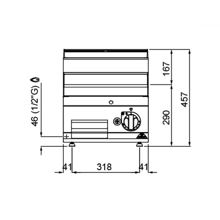 FRYTOP COMPOUND GAS SOBREMESA 400X700