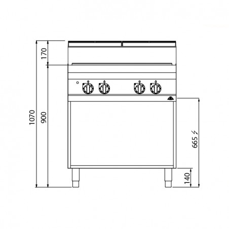 PLACA RADIANTE ELÉCTRICA CON MUEBLE